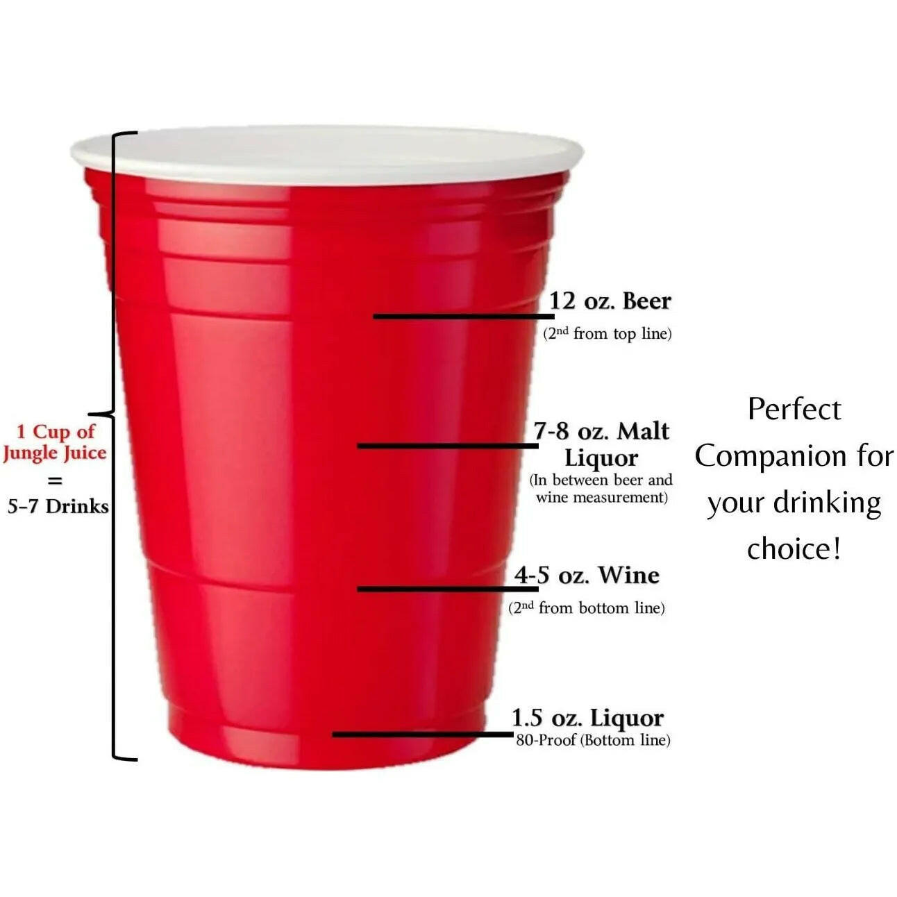 Reusable Red Beverage Cup 18 oz.