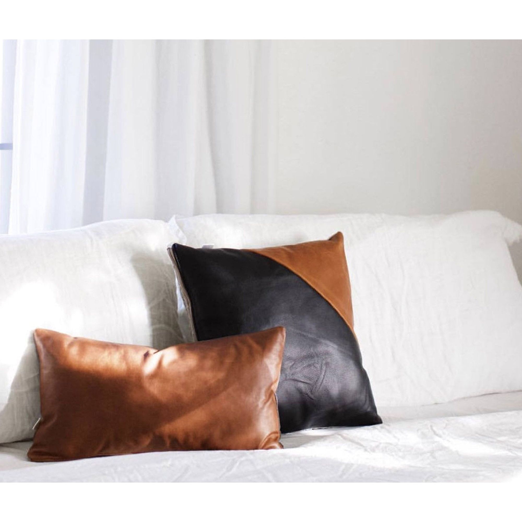 Leather Pillow Cover.