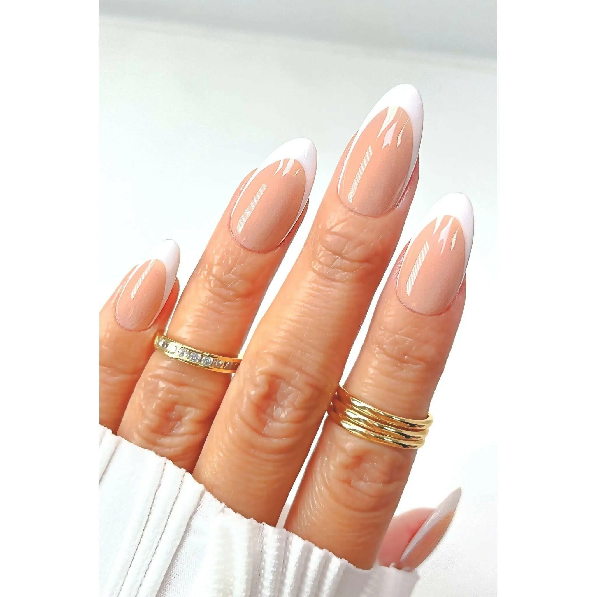 Classy Luxe French Manicure Press On Nails Set.