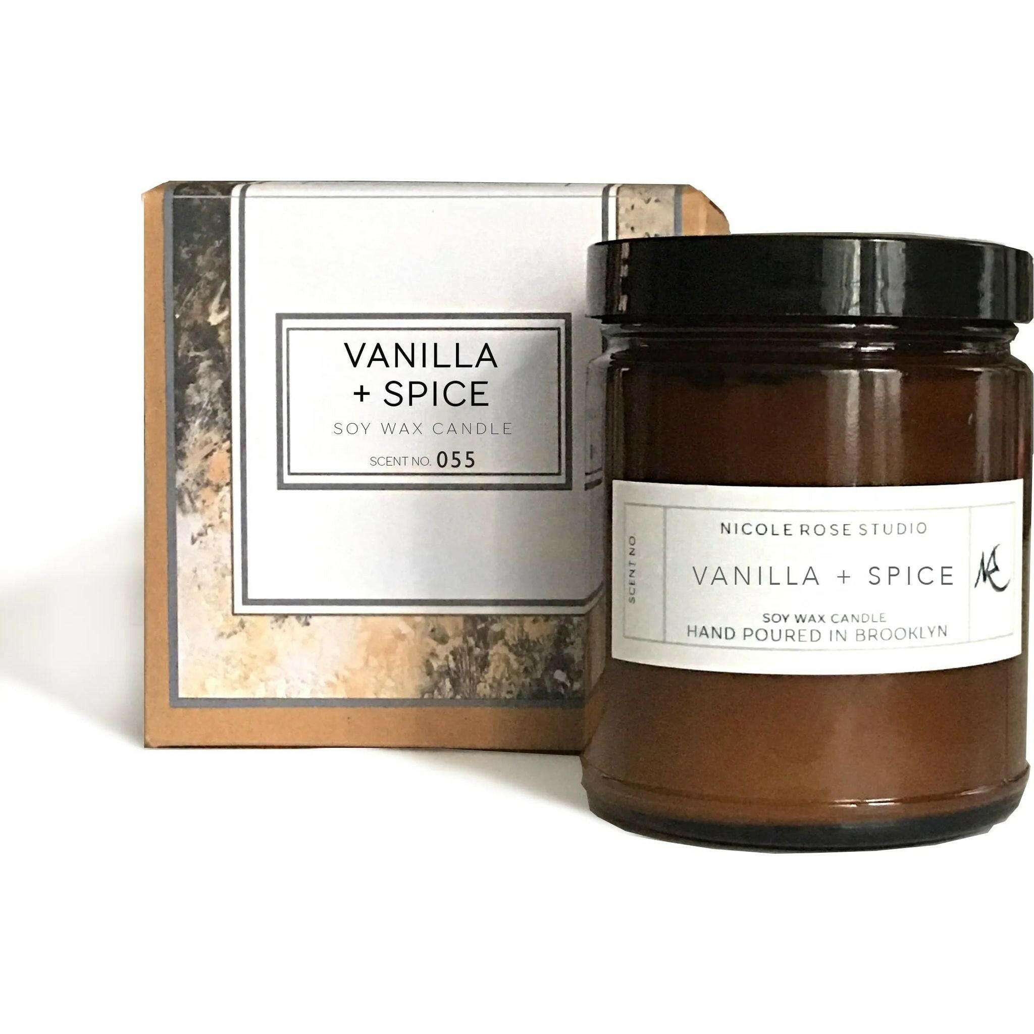 Vanilla + Spice 8oz Soy Wax Candle.