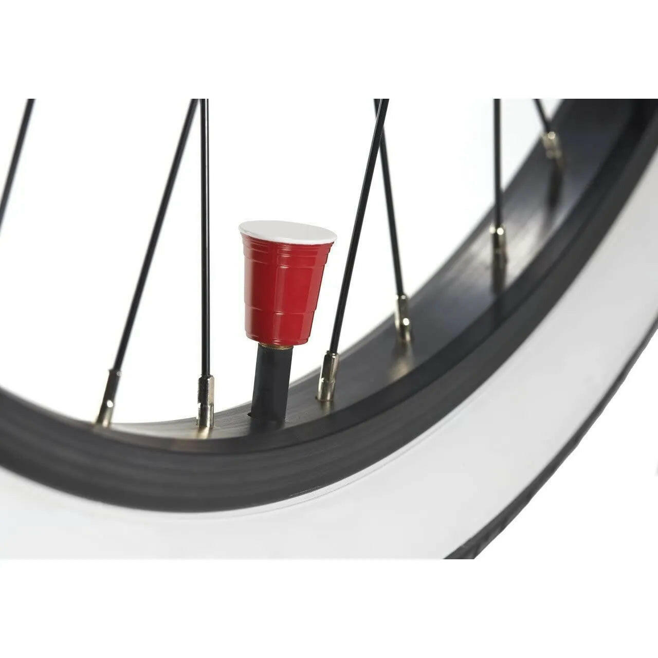 Red Cup Living Tire Valve Caps Set of 2.