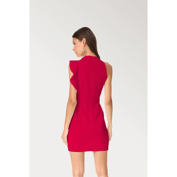 Lesi Cocktail Dress in Red - quirkitrendz