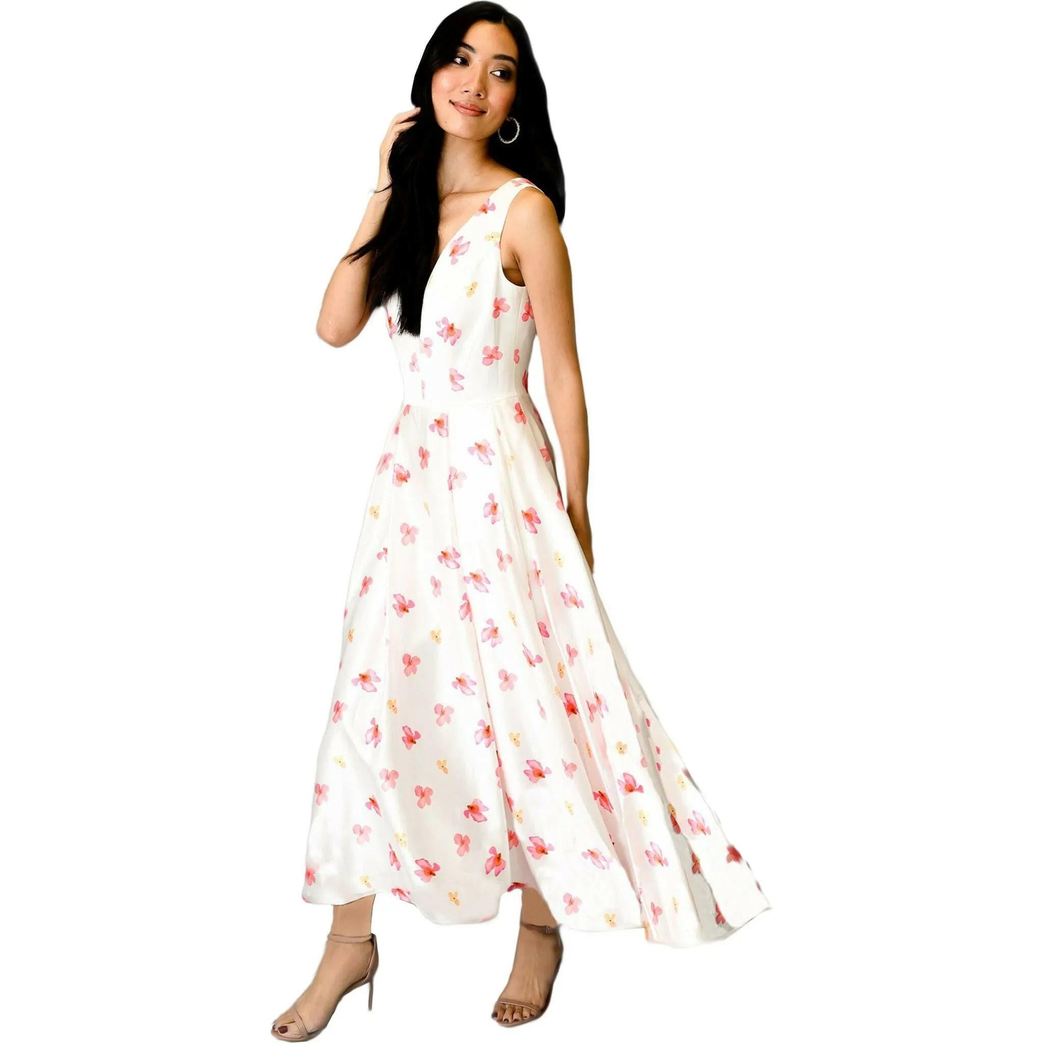 Formal Floral Midi Dress.