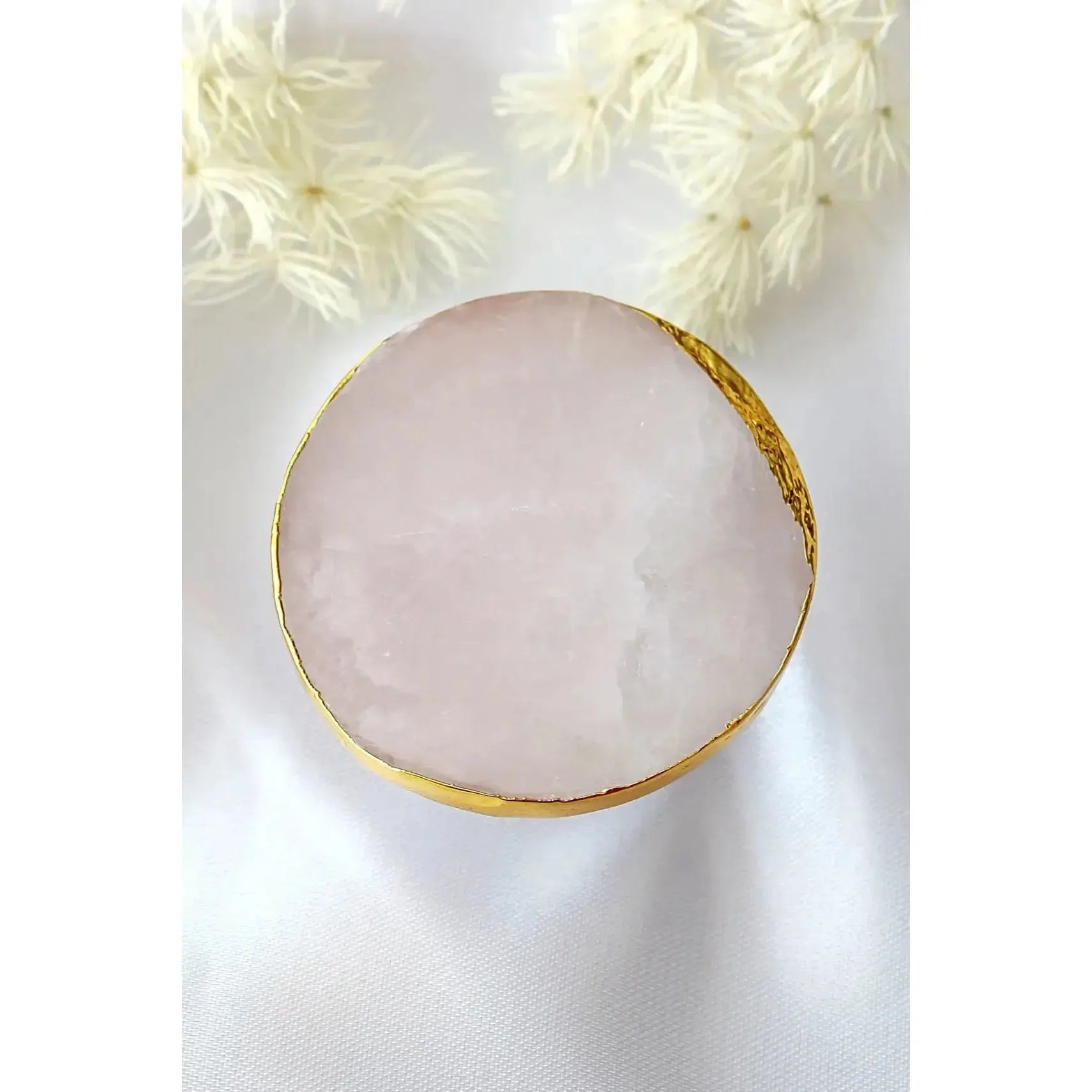 Natural Rose Quartz Phone Holder.