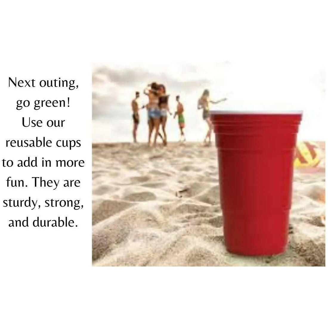 Reusable Red Beverage Cup 32 oz.