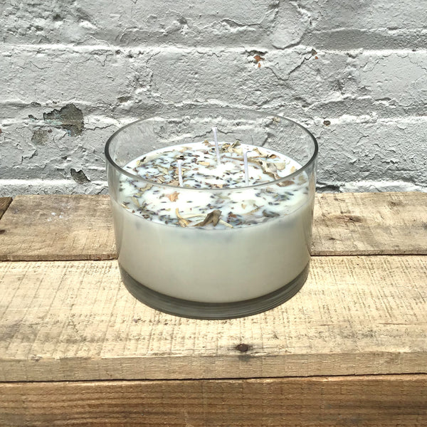 Lavender + White Sage Aromatherapy 3 Wick Large Soy Wax Candle