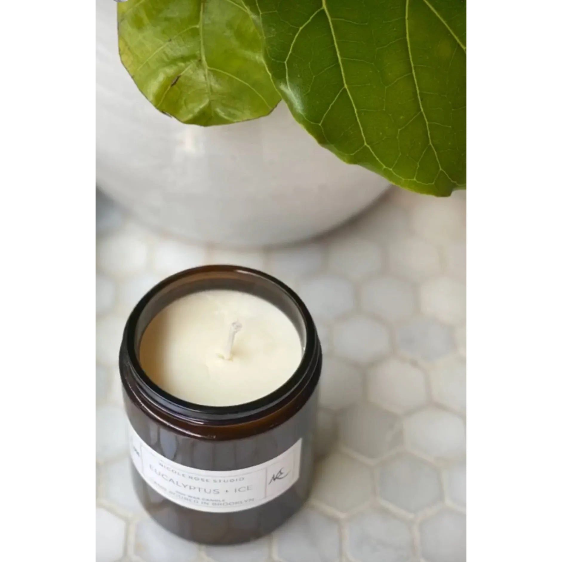 Eucalyptus + Ice Soy Wax Candle.