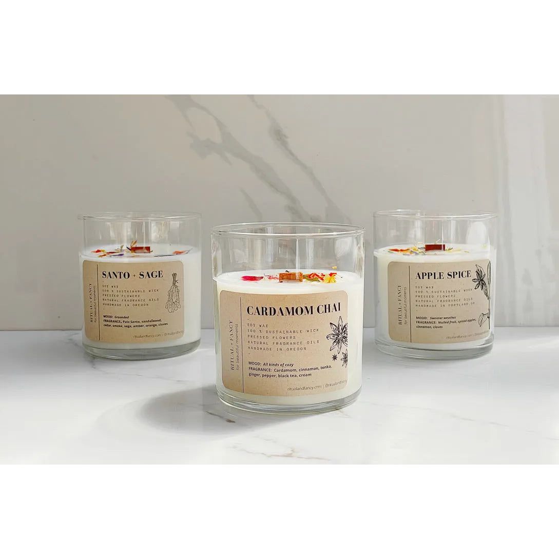 Cardamom Chai Clean Curing Candle.