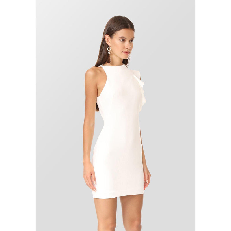 Lesi Cocktail Dress in White - quirkitrendz