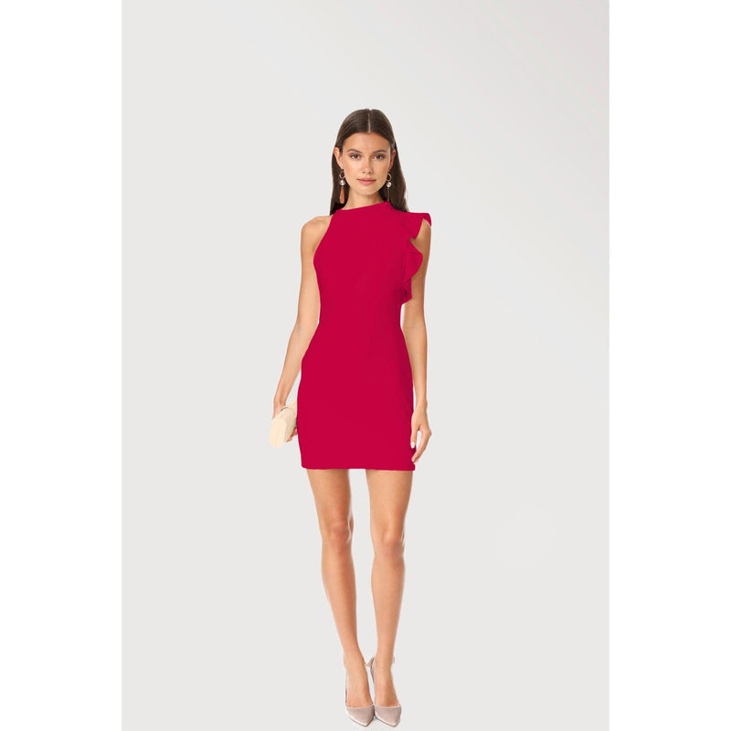 Lesi Cocktail Dress in Red - quirkitrendz