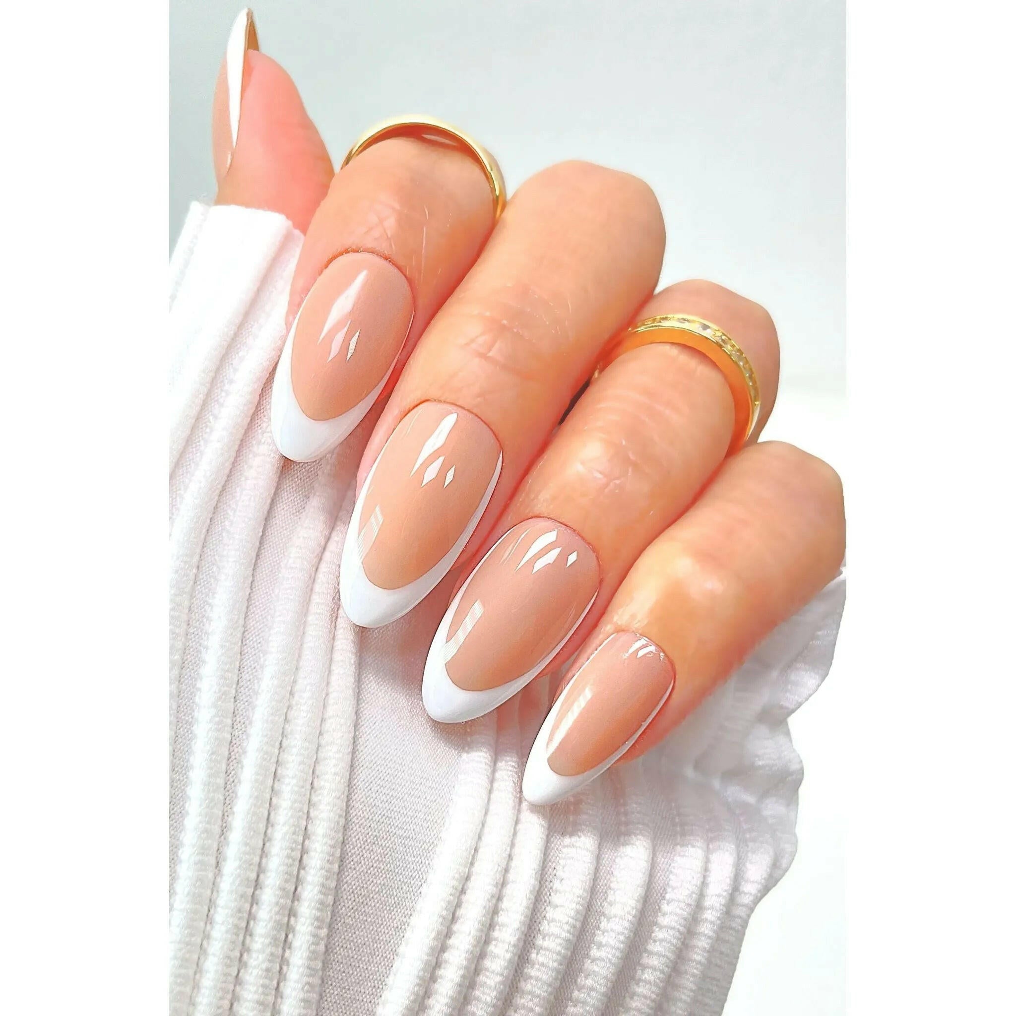 Classy Luxe French Manicure Press On Nails Set.