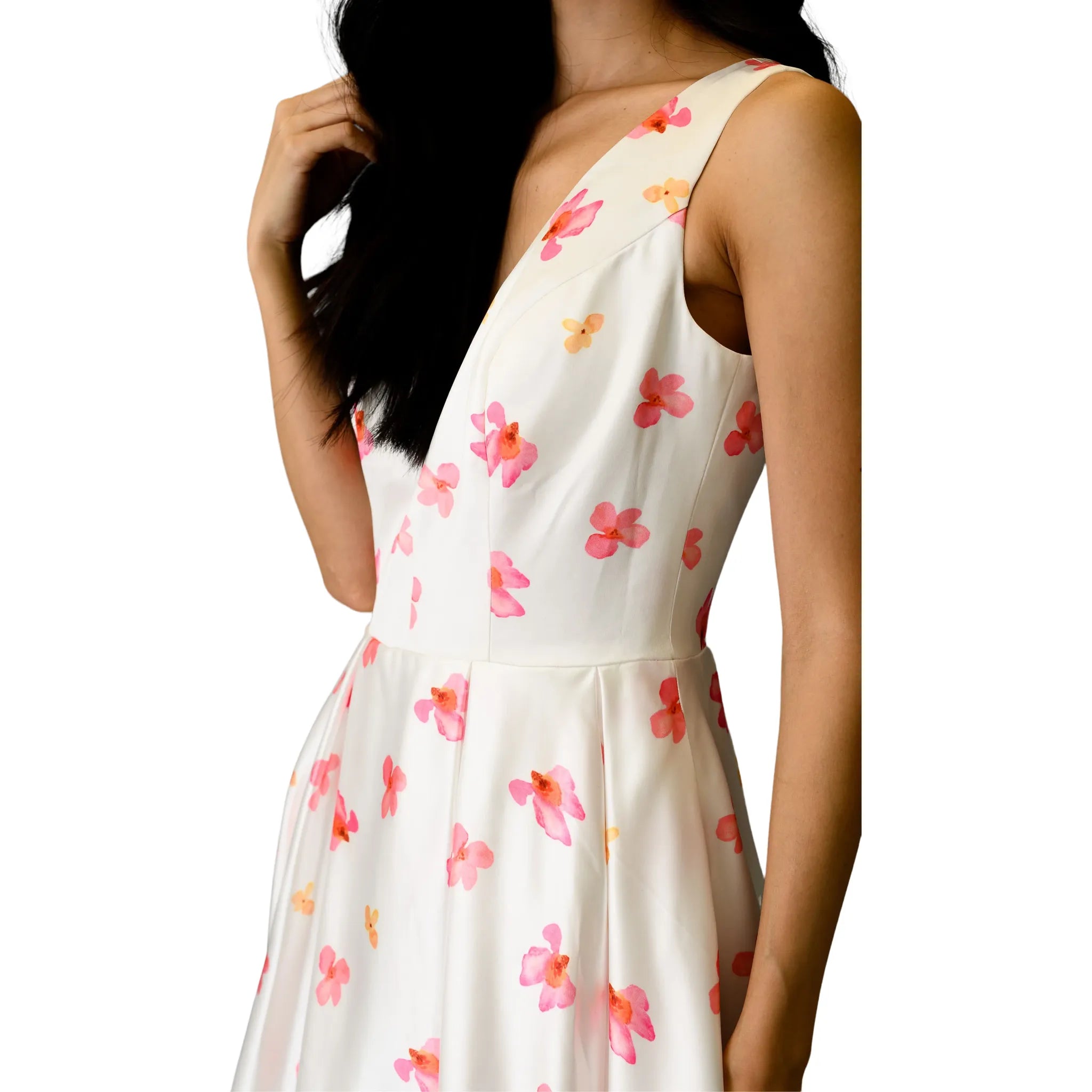 Formal Floral Midi Dress.