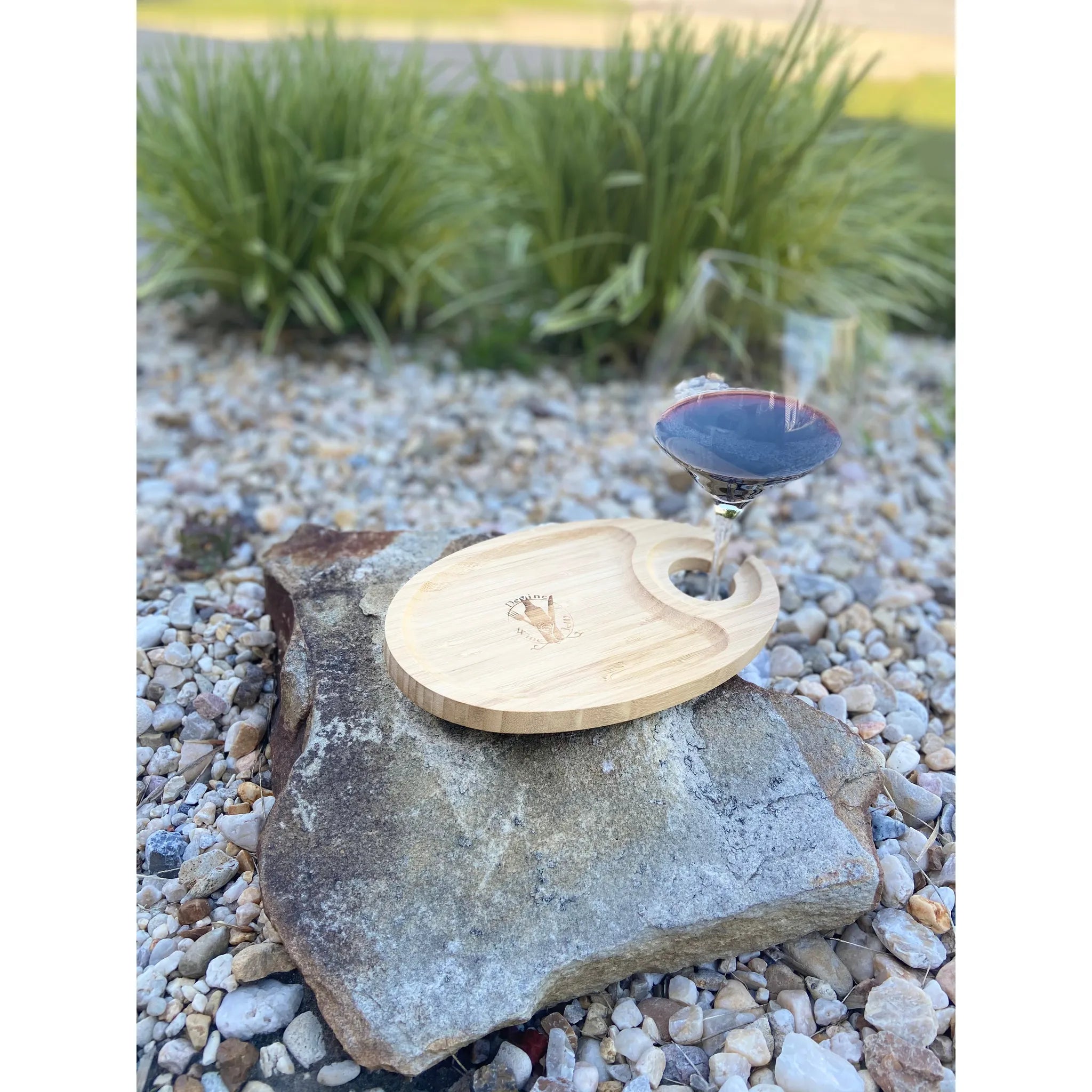 Wine Plate w/Glass Holder.