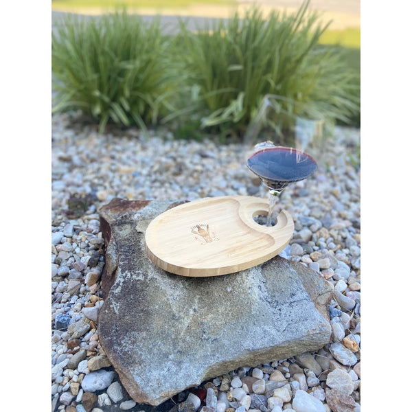 Wine Plate w/Glass Holder.