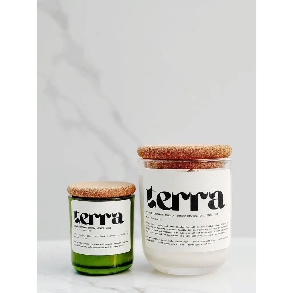 Terra Mood Boosting Botanical Candle.