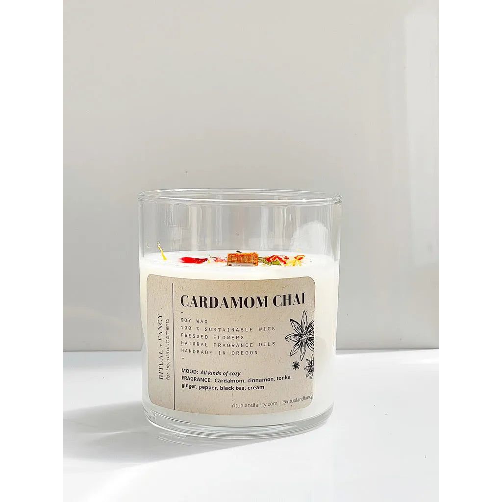 Cardamom Chai Clean Curing Candle.