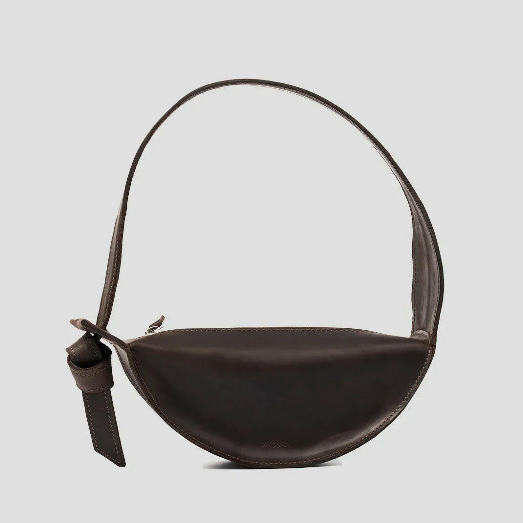 Shoulder Bag Crescent Dark Brown.