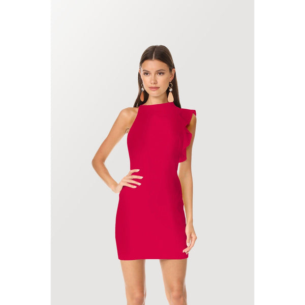 Lesi Cocktail Dress in Red - quirkitrendz