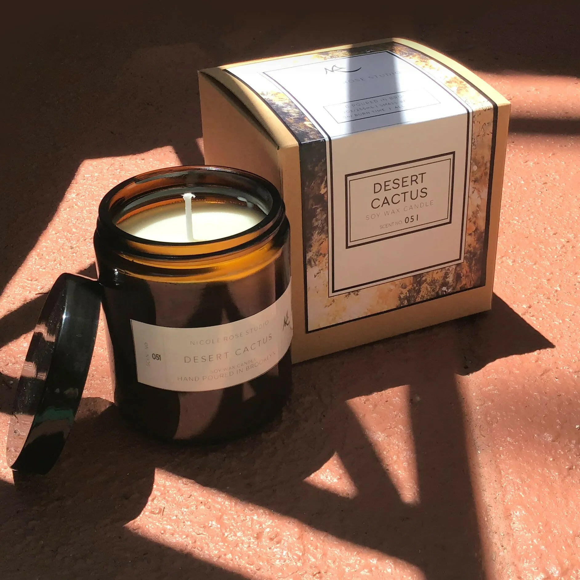 Desert Cactus Scented Soy Wax Candle.