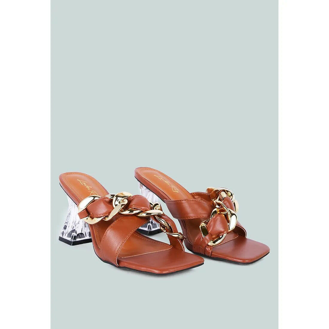 Wandy Link Chain Embellished Sandals.