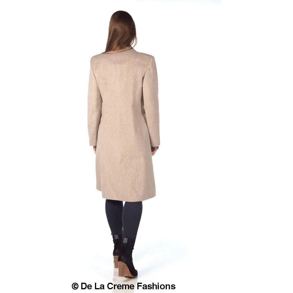 Mohair Blend Longline Winter Coat.