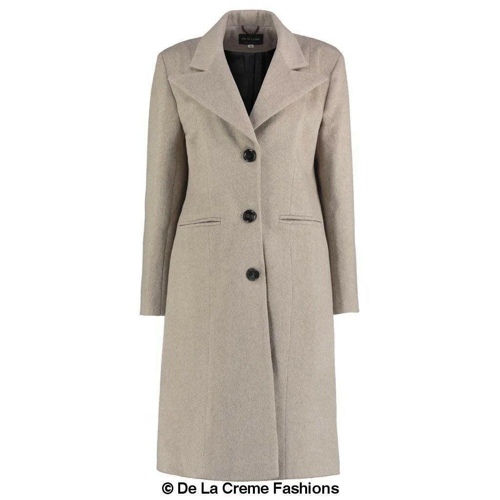 Mohair Blend Longline Winter Coat.