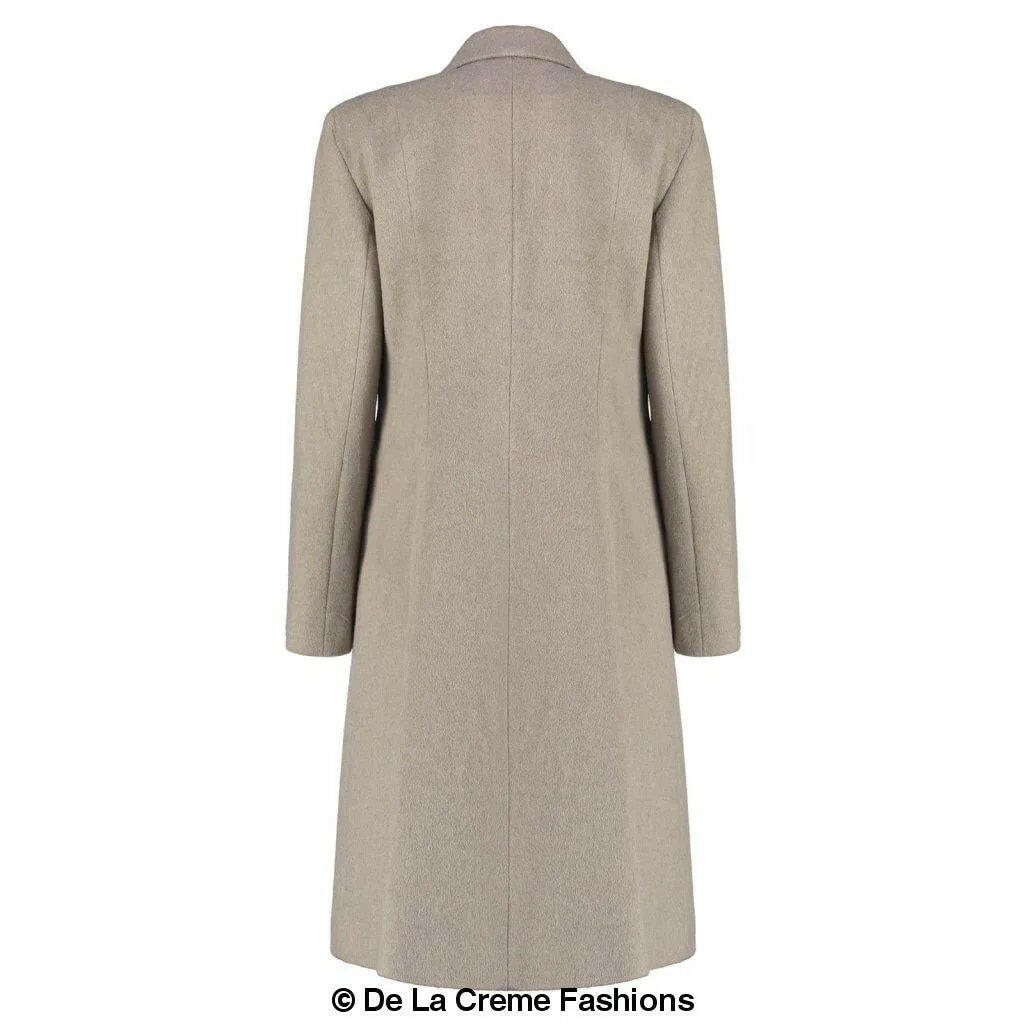 Mohair Blend Longline Winter Coat.