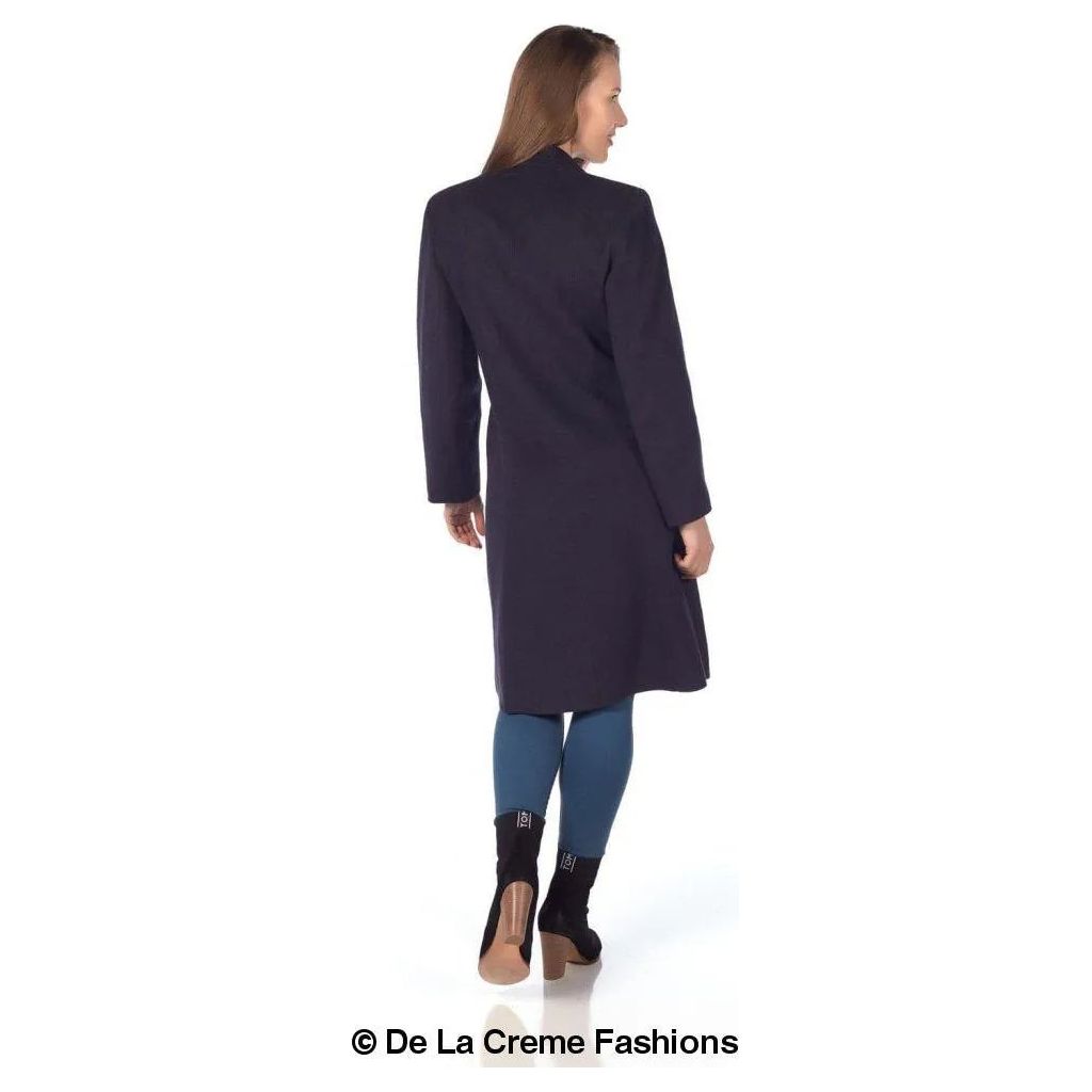 Mohair Blend Longline Winter Coat.