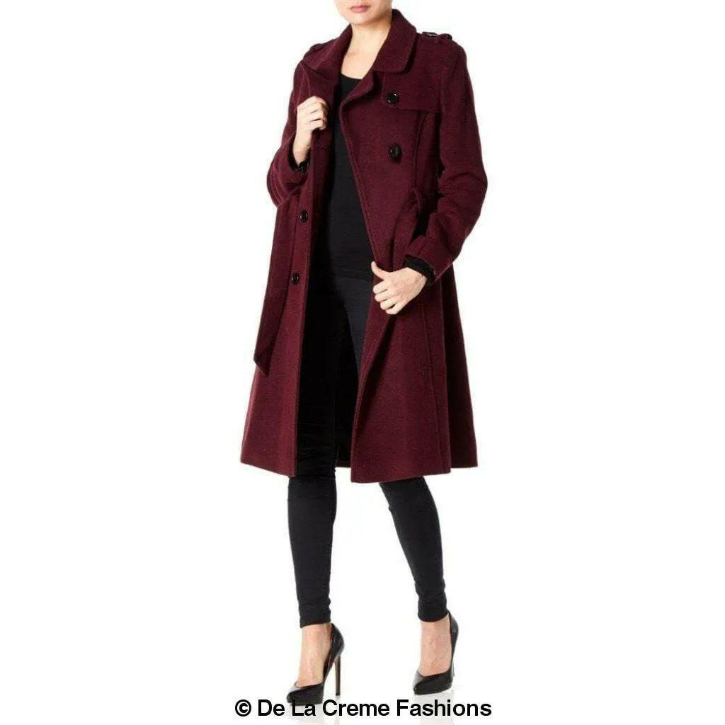 Wool and Cashmere Blend Military Coat.