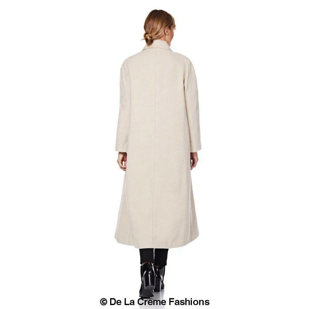 Curve Wool & Cashmere Blend Plus Size Long Coat.