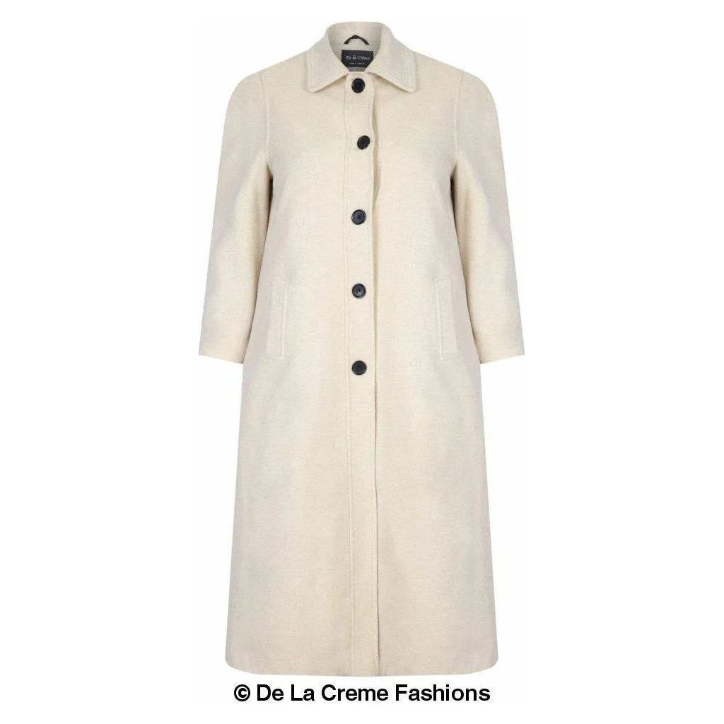 Curve Wool & Cashmere Blend Plus Size Long Coat.