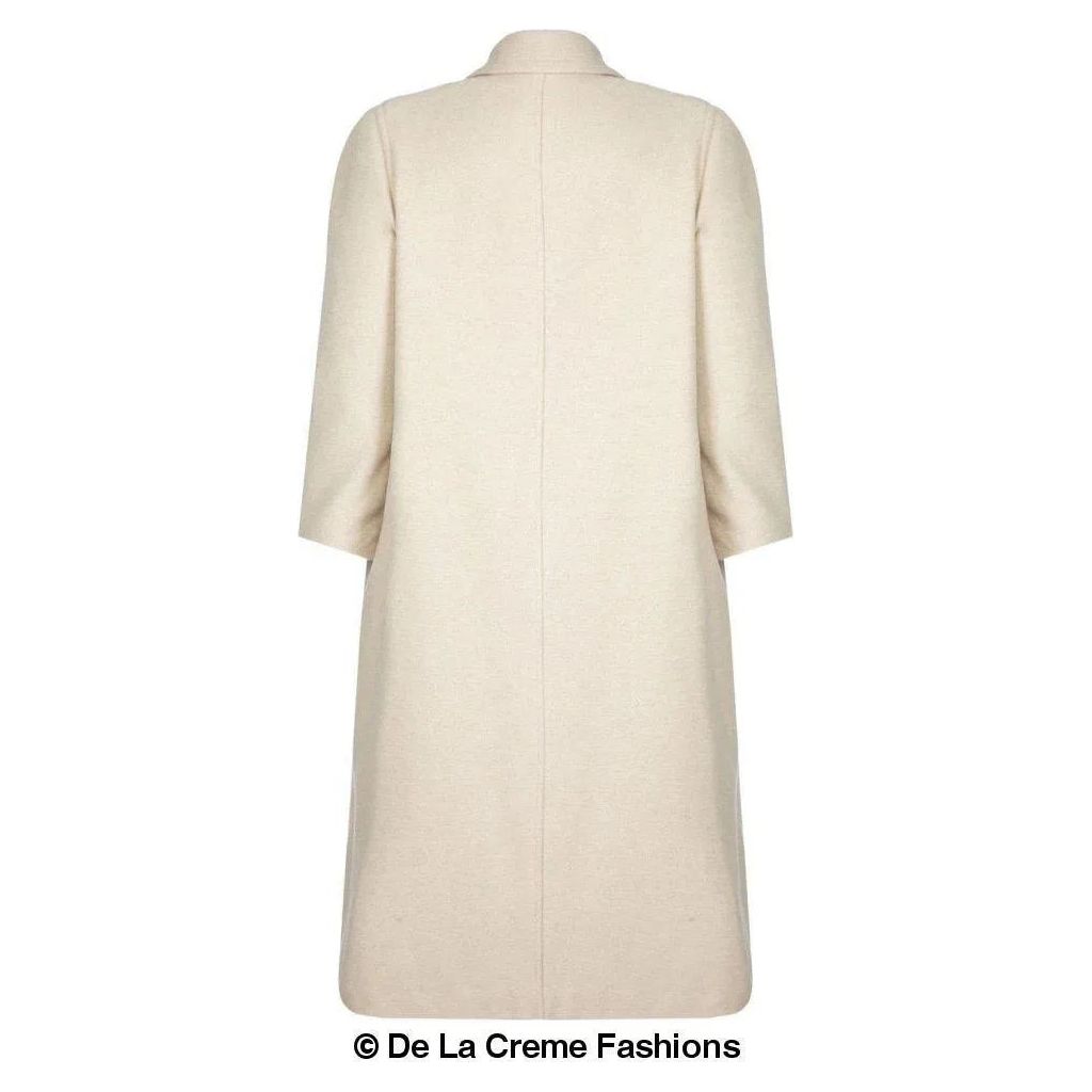 Curve Wool & Cashmere Blend Plus Size Long Coat.