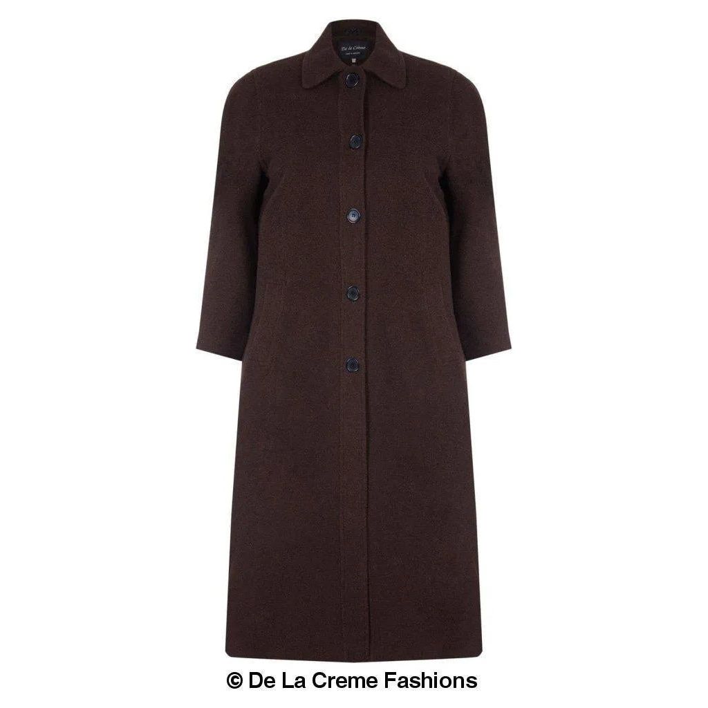 Curve Wool & Cashmere Blend Plus Size Long Coat.