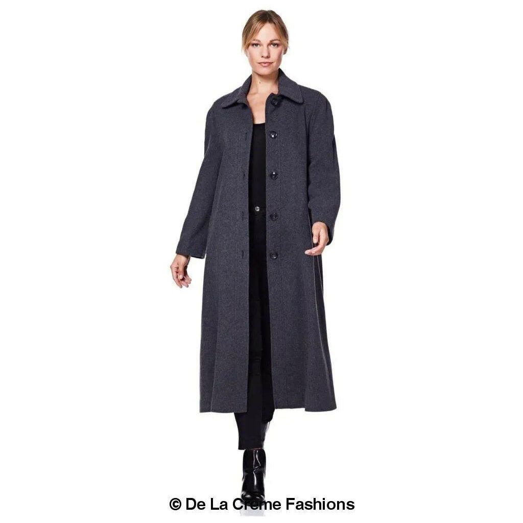 Curve Wool & Cashmere Blend Plus Size Long Coat.