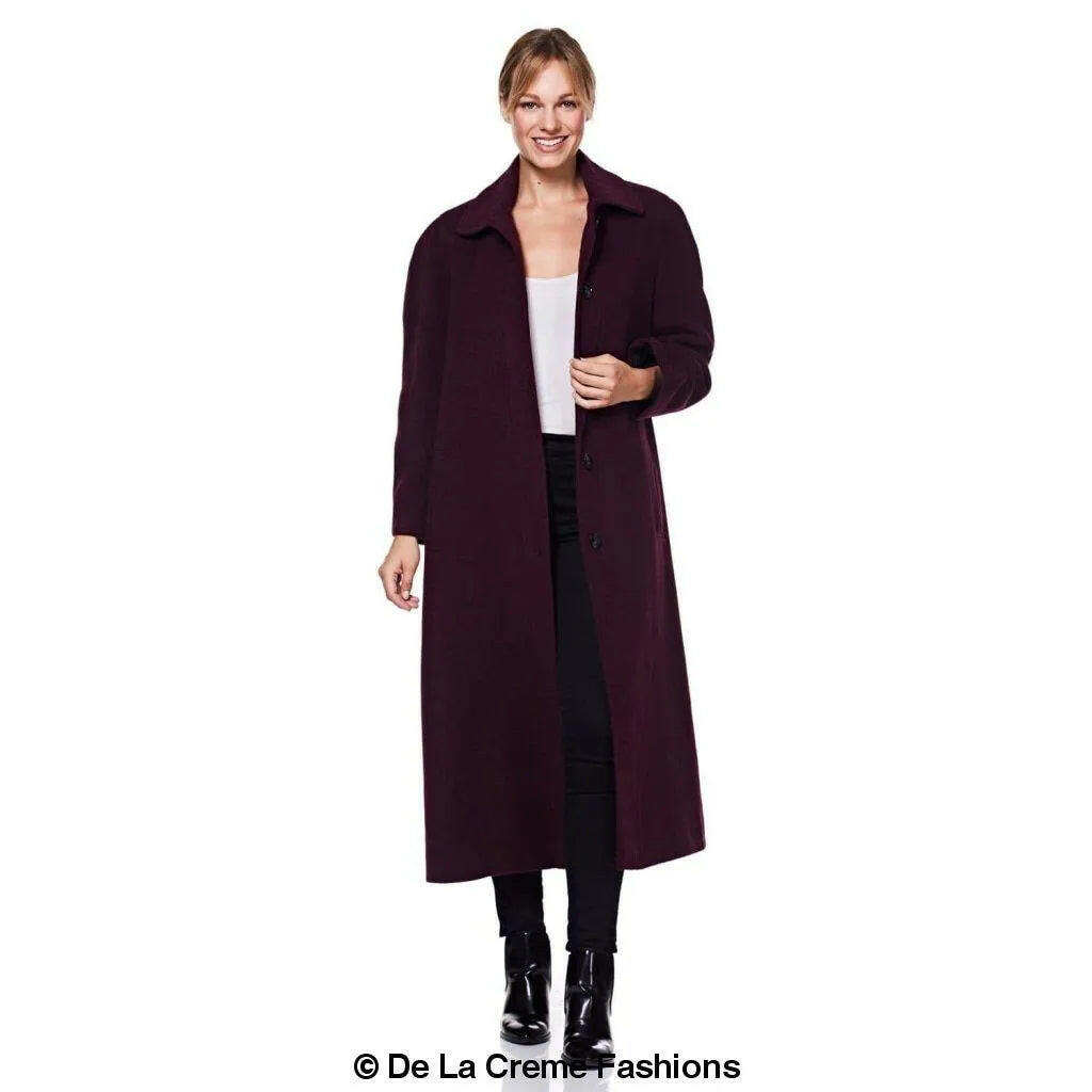 Curve Wool & Cashmere Blend Plus Size Long Coat