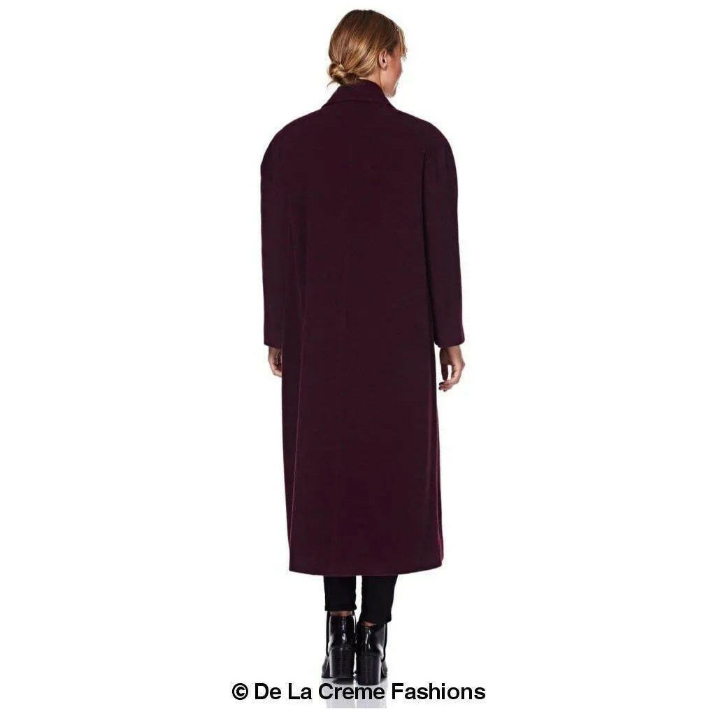 Curve Wool & Cashmere Blend Plus Size Long Coat