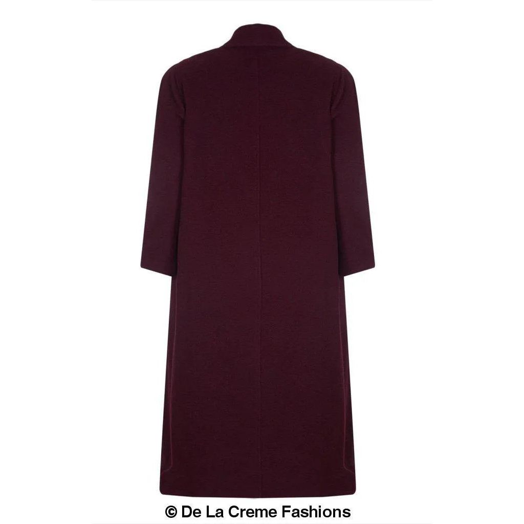 Curve Wool & Cashmere Blend Plus Size Long Coat