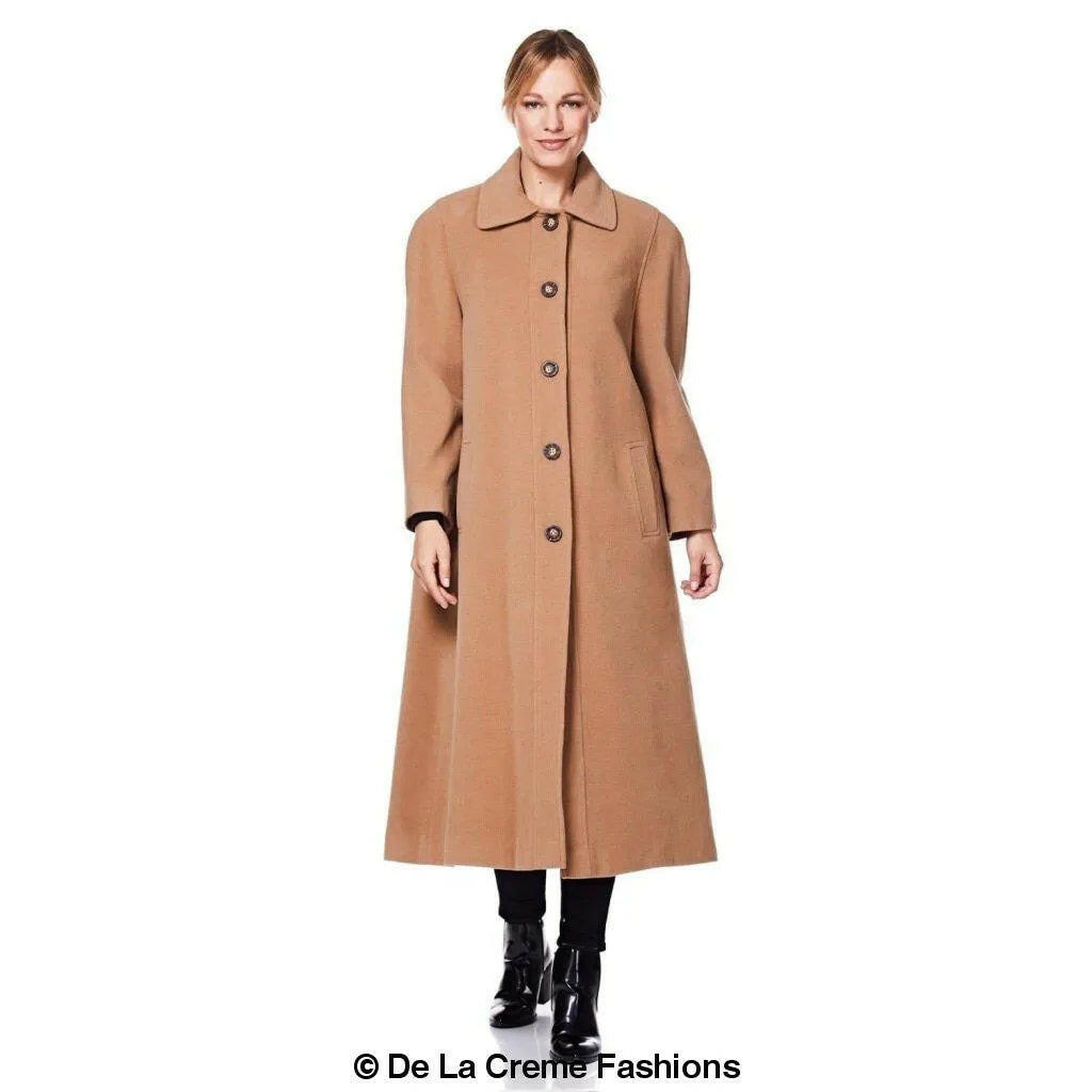 Curve Wool & Cashmere Blend Plus Size Long Coat.