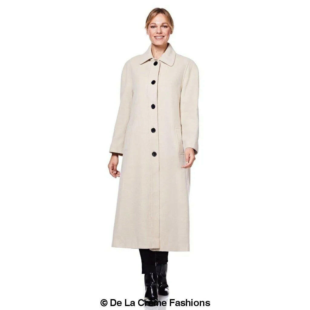 Curve Wool & Cashmere Blend Plus Size Long Coat.