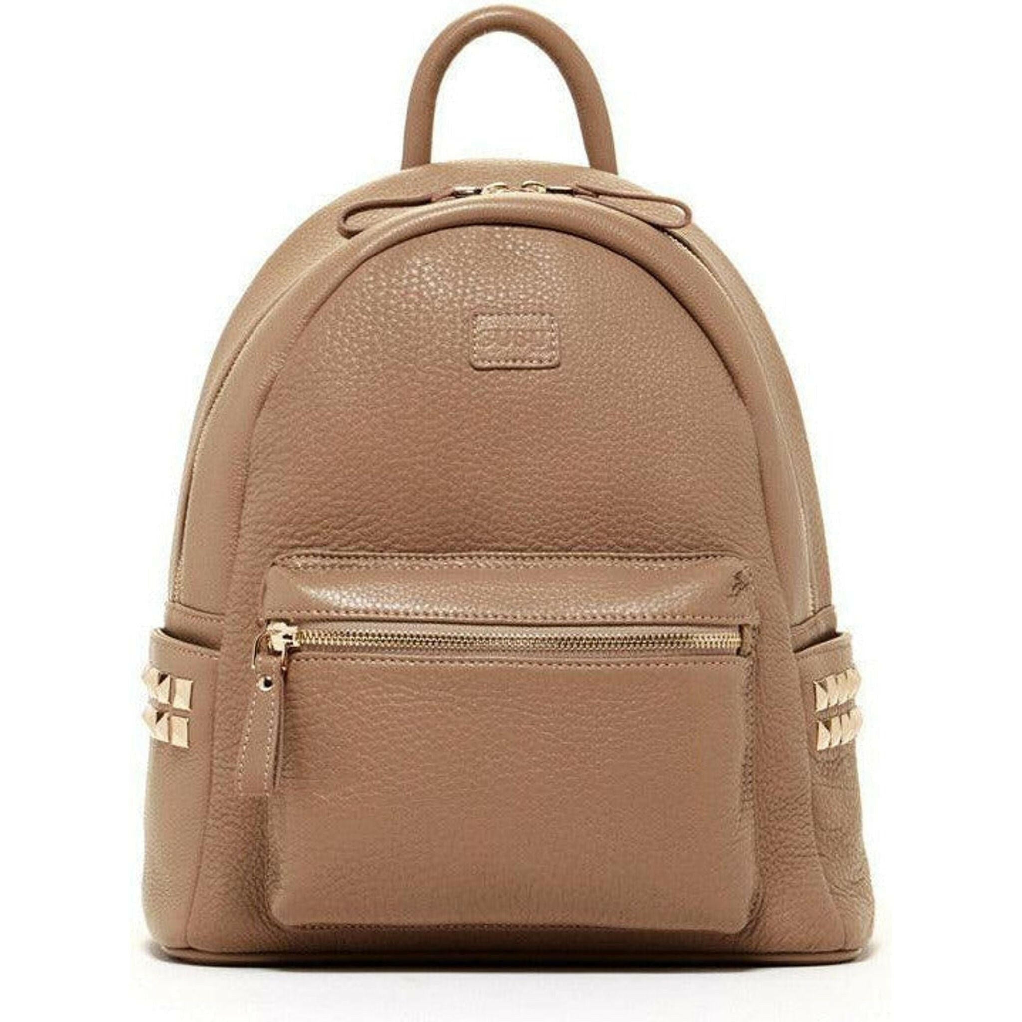 Diana Cement Leather Backpack Purse.