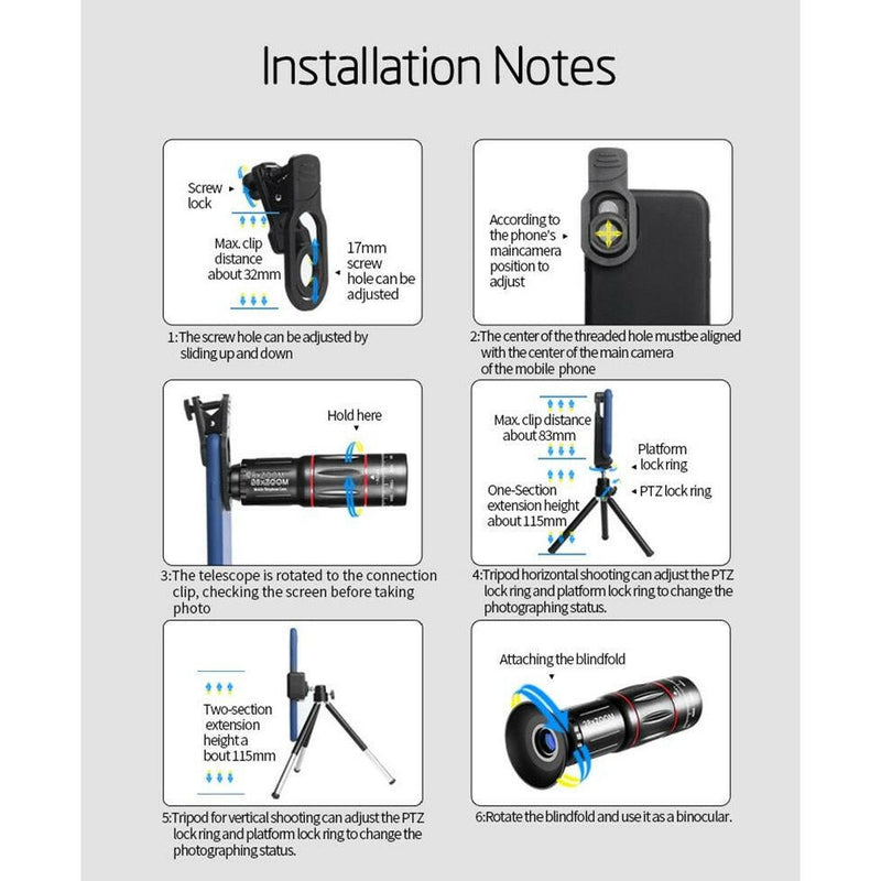 Dragon Bluetooth Ultra HD 28X Zoom Telescope Lens Tripod Kit |  quirkitrendz.