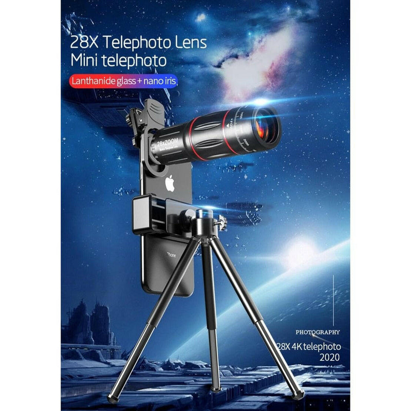 Dragon Bluetooth Ultra HD 28X Zoom Telescope Lens Tripod Kit |  quirkitrendz.