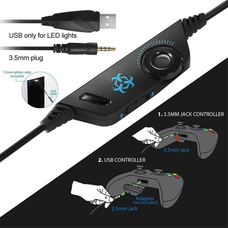 Dragon Stereo LED Gaming Headset with Microphone |  quirkitrendz.