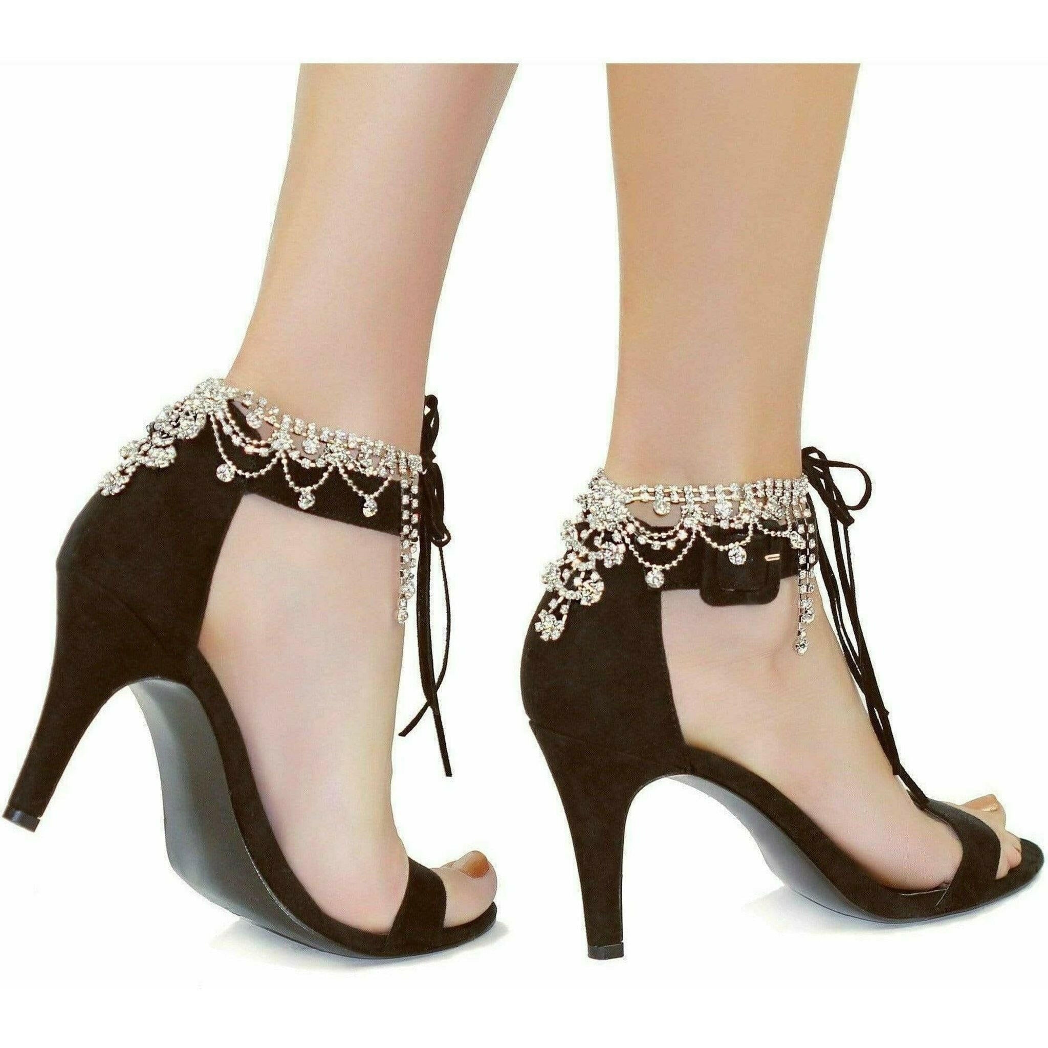 Draping Crystals Anklet.