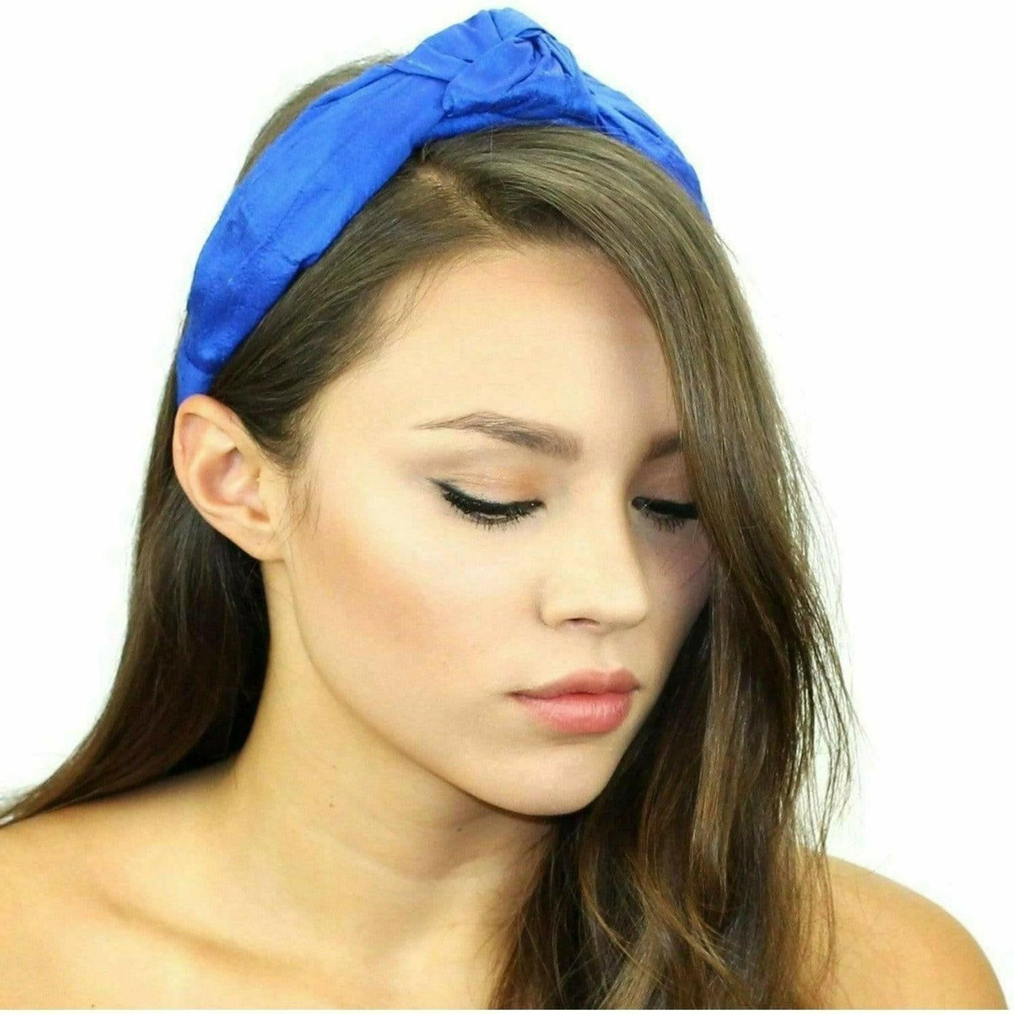 Dupioni Silk Top Knot Headband.