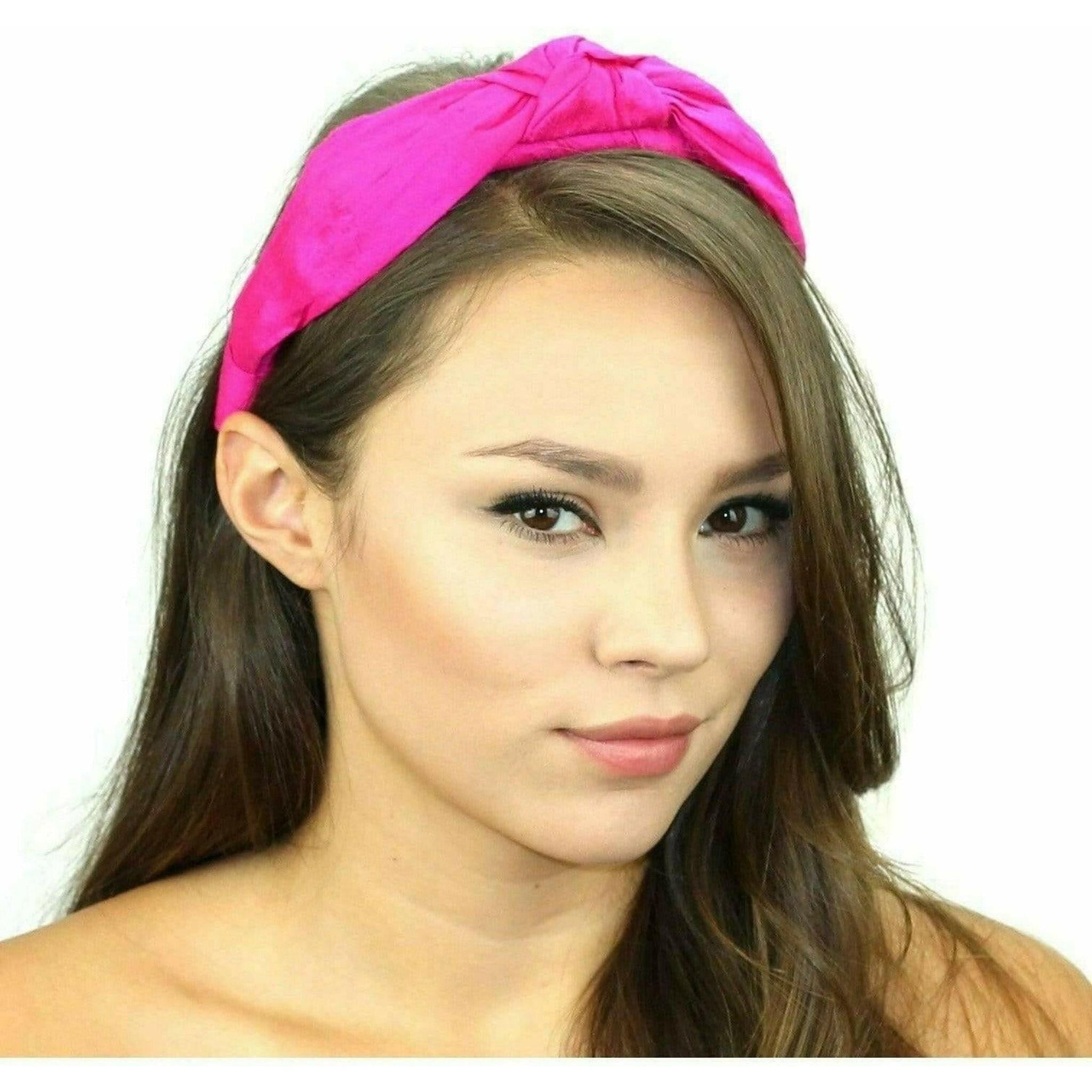 Dupioni Silk Top Knot Headband.