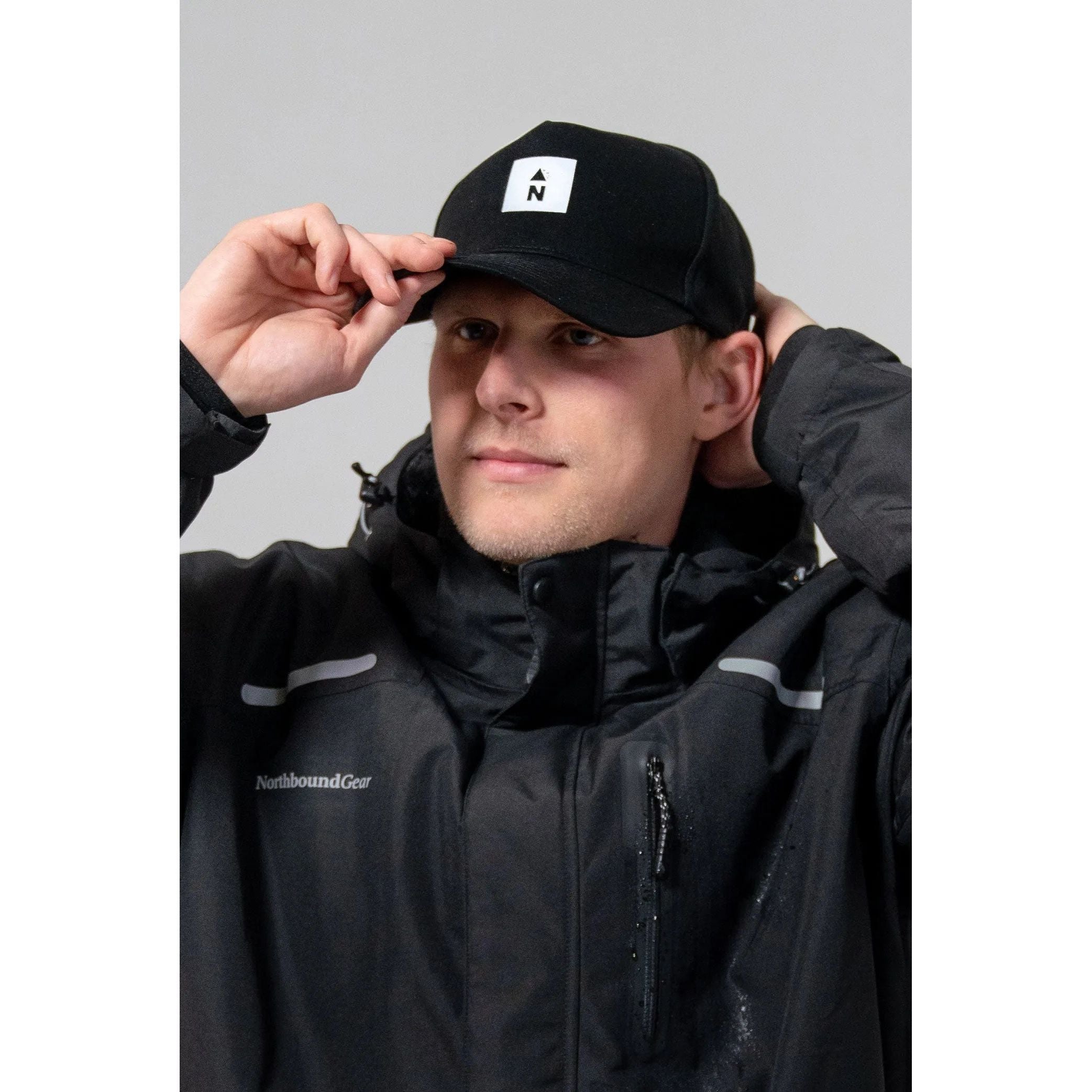 Water-Resistant Cap With Reflective "N".