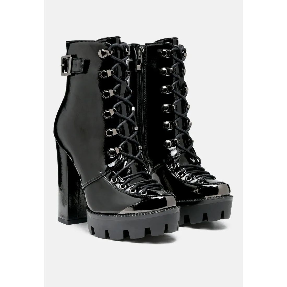 Lobra High Heel Lace Up Ankle Boots.