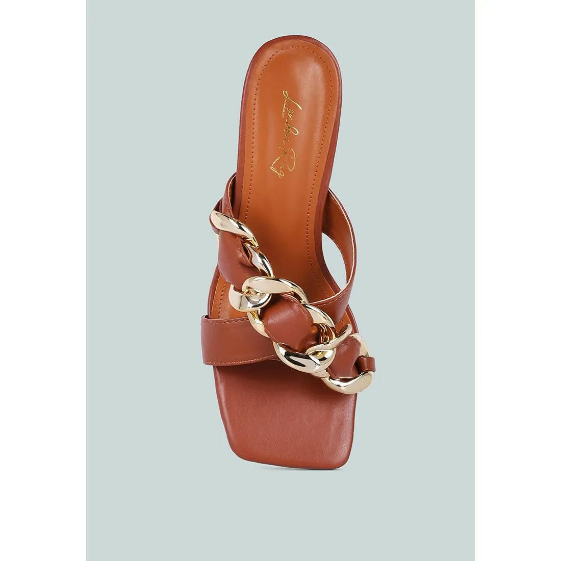 Wandy Link Chain Embellished Sandals.