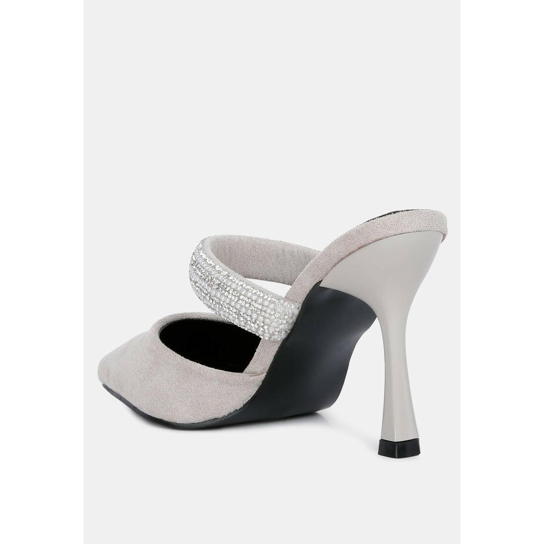 Fauci Diamante Strap Heeled Mules.